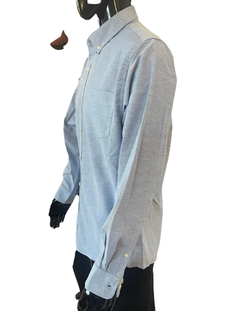 Dress Shirt Blue Long Sleeve Men's