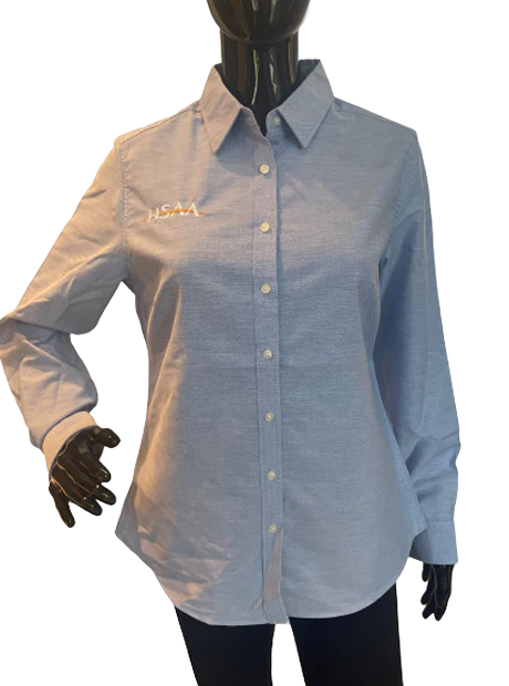 Dress Shirt Blue Long Sleeve Women's