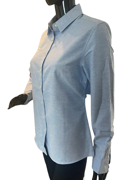 Dress Shirt Blue Long Sleeve Women's