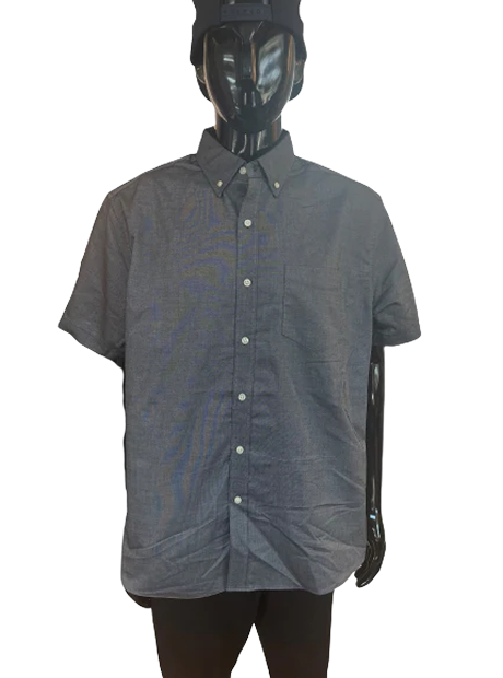 Dress Shirt Grey Short Sleeve Men's