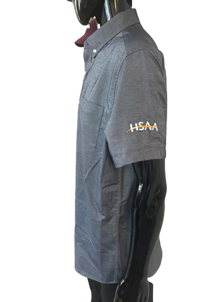 Dress Shirt Grey Short Sleeve Men's