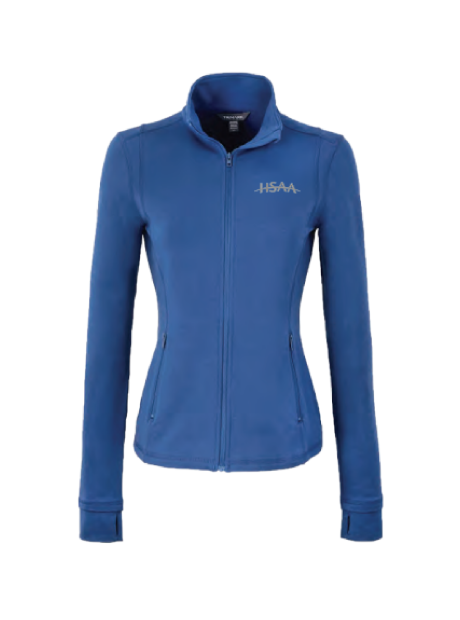 Ladies Lyon Eco Stretch Knit Full Zip - River Blue