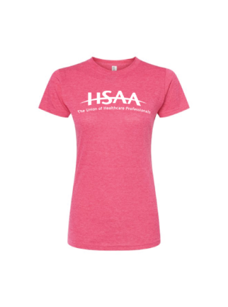 M&O Women's Blend Tshirt - Heather Fuchsia