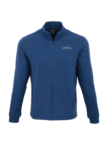 Men's Lyon Eco Stretch Knit Full Zip - River Blue