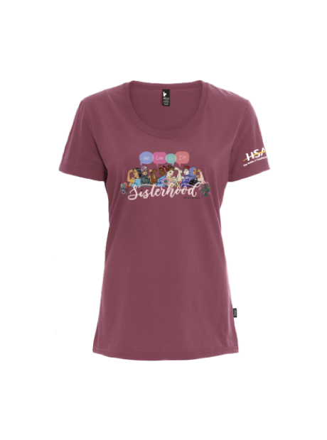 Sisterhood Crewneck Tshirt - Burgundy