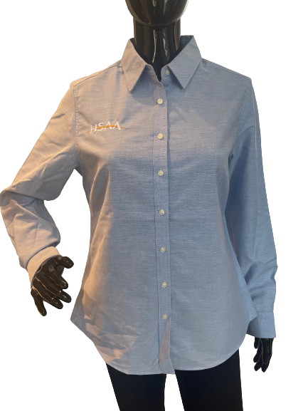 Dress Shirt Blue Long Sleeve Women's