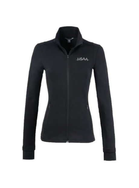 Ladies Lyon Eco Stretch Knit Full Zip - Black