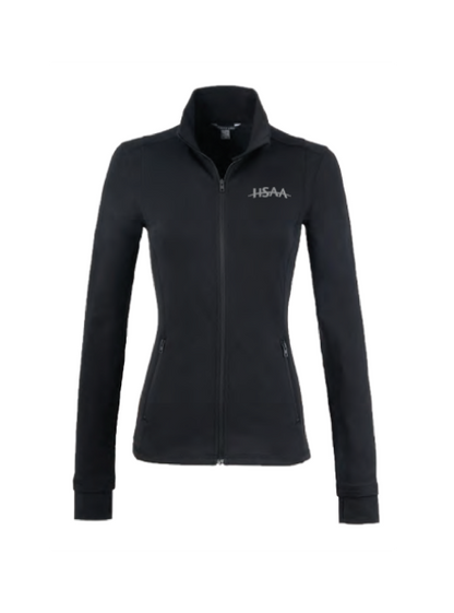 Ladies Lyon Eco Stretch Knit Full Zip - Black
