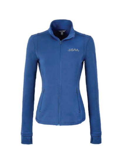 Ladies Lyon Eco Stretch Knit Full Zip - River Blue