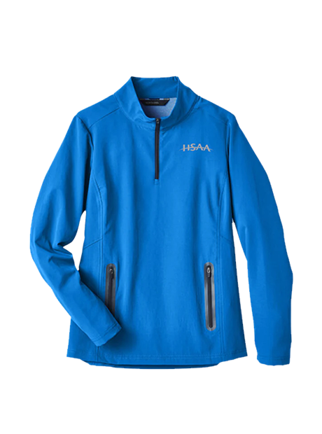 Ladies Quest Stretch Quarter Zip - Blue