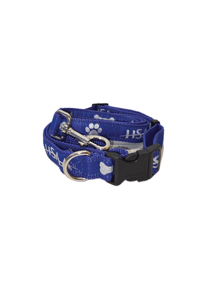 Coarse Weave Pet Collar and Leash - Reflective Imprint