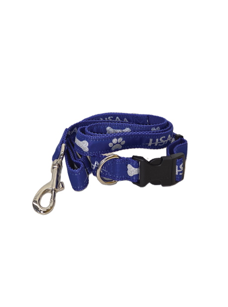 Coarse Weave Pet Collar and Leash - Reflective Imprint